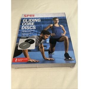 NIB SPRI 2 Gliding Core Discs With Exercise Guide, Strengthens Core & Legs